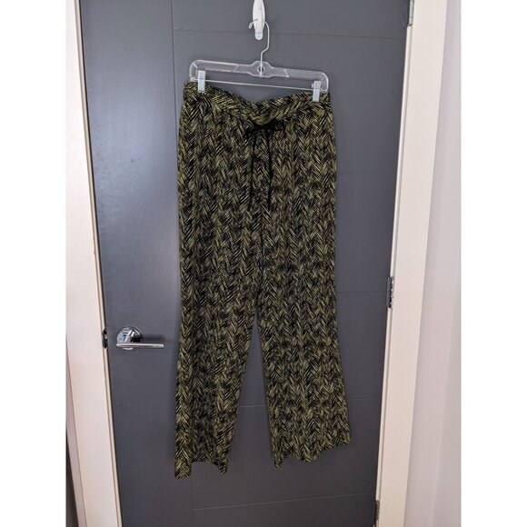 Coldwater Creek Natural Fit Pull‎ On Abstract Chevron Print Pant - L 10-12 - Picture 1 of 12